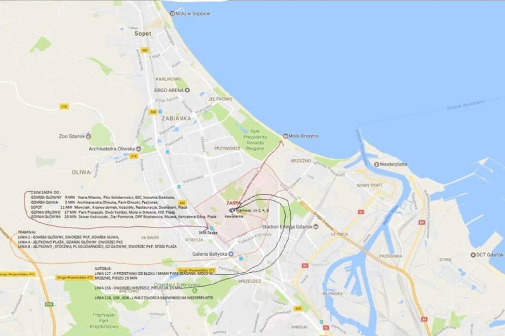 Kawalerka Gdansk Zaspa Eksteriør bilde